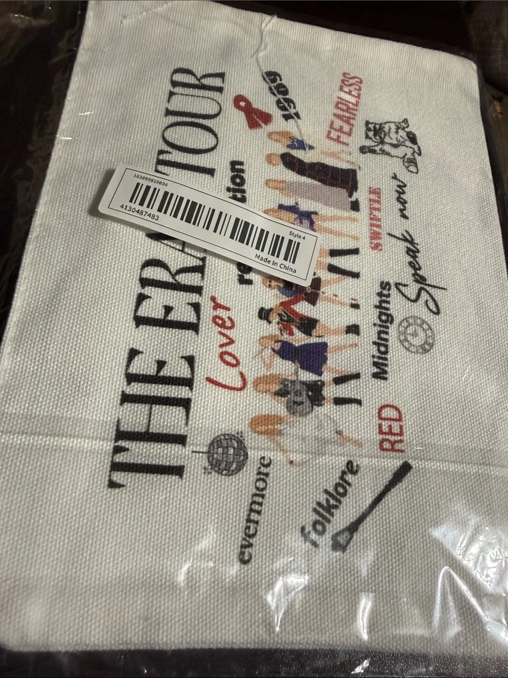 White THE ERAS TOUR Graphic Cosmetic Pouch